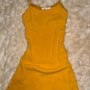 Yellow Spaghetti Strap Dress